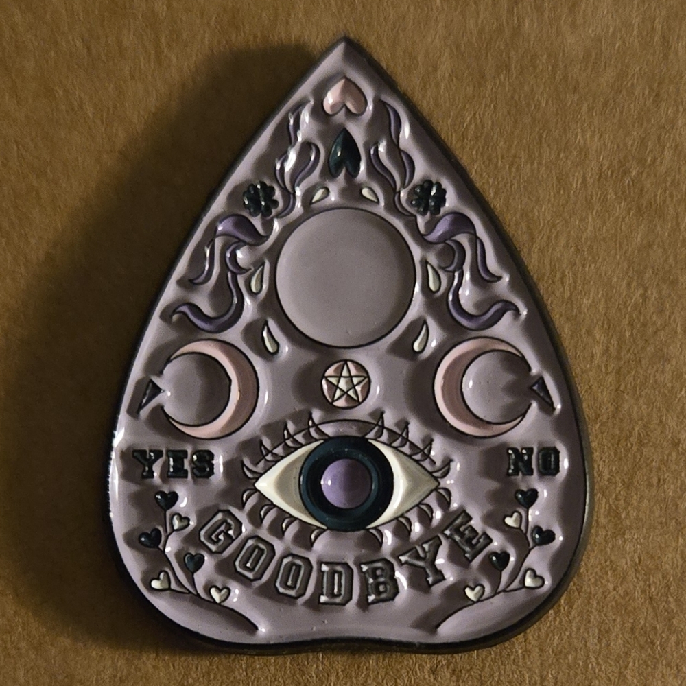 Mystic Purple Ouija Enamel Pin 3/$15